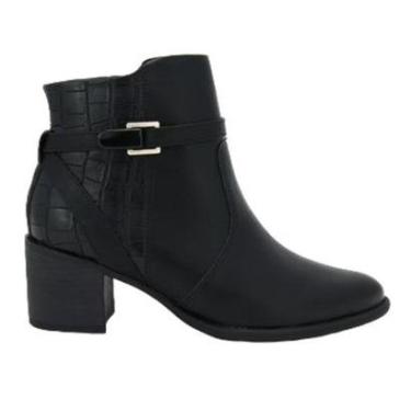 Imagem de Bota Feminina Comfortflex Cano Baixo Plus Preta - 2492-Feminino