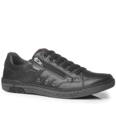 Imagem de Sapatênis Pegada Masculino em Couro Preto 119308-04-Masculino