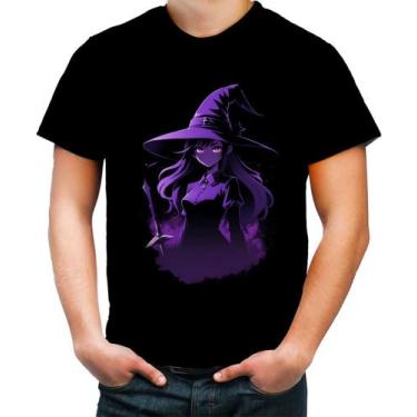 Imagem de Camiseta Colorida Bruxa Halloween Púrpura Festa 8 - Kasubeck Store®, I
