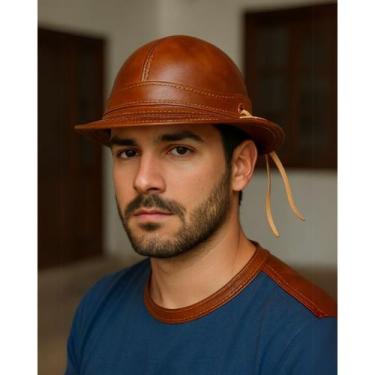 Imagem de Chapéu de Couro Vaqueiro Cangaceiro Nordestino Cabana Coquinho Marrom 