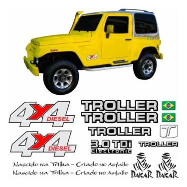 Imagem de Kit Adesivos Capô e Soleira compatível Troller 2006-2008 - SPTS