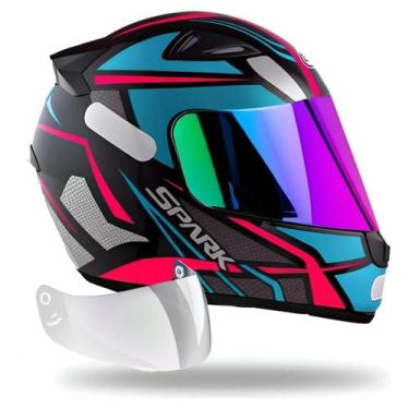 Imagem de Capacete Ebf Spark Spider Tiffany Mais Viseira Camaleão, 58