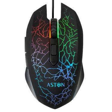 Imagem de Mouse Gamer 6 Botões 2400DPI LED Com Fio para Jogos - Aston