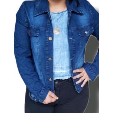 Imagem de Jaqueta Jeans Básica Feminina Cor:PretoTamanho:M - TLT, Azul, P