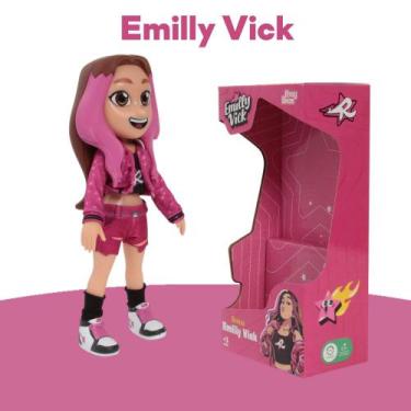 Imagem de Boneca Youtuber Emilly Vick Dos Rosa Articulada de Vinil - Nova Brink
