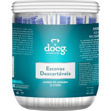 Imagem de Escova de Dentes docg. Descartáveis para Cães e Gatos - 50 Unidades