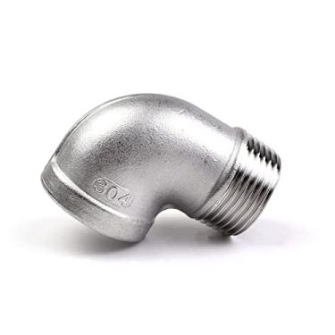 Imagem de 1/8 '1/2' 1 '2' Fêmea Macho Street Cotovelo rosqueado 90 graus Conector de encaixe de tubo Acoplador Adaptador de junta de aço inoxidável 304, 2 "
