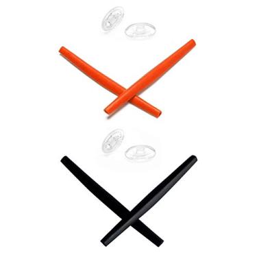 Imagem de Mryok Kits de substituição para fones de sol Oakley C Wire 1.0 – Opt, Laranja e preto, One Size