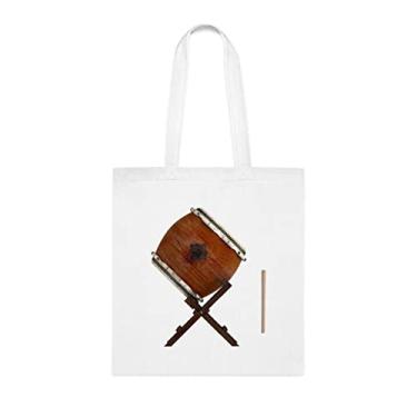 Imagem de Sacola Taiko, presente Taiko, bolsa de ombro Taiko, sacolas reutilizáveis Taiko, ideia de presente de cesta de Natal de aniversário, presente para ela, presente para ele, bolsa feminina, Branco