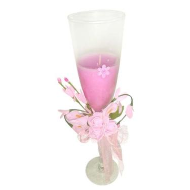 Imagem de Vela Parafina Aromatizante Decorativa Grande Fragrancia Flores Rosa (W