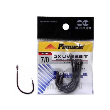 Imagem de Kit Anzol Pesca Maruri Pinnacle Octopus Beak Aço Carbono N° 7/0 20 Peças