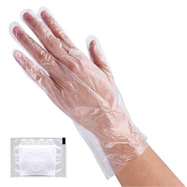 Imagem de Luvas plásticas descartáveis, luvas de mão de plástico Lebonheurs 200 peças para limpeza de cozinha de alimentos de segurança grande (200 peças)