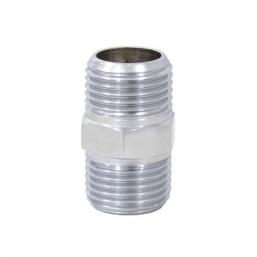 Imagem de Niple De 1/2 X 1/2 Macho X Macho Em Metal Cromado