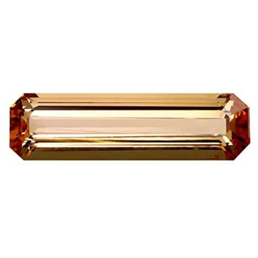 Imagem de Pedra preciosa solta de topázio imperial de 1,40 ct com certificação AIG (12 x 3 mm) não aquecida/não tratada laranja amarelo topázio imperial, Large, pedra preciosa, Topázio imperial