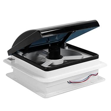 Imagem de BHDK Ventilador de ventilação de teto de 12 V/24 V, velocidade ajustável de 34 cm, ventilador de ventilação RV com controle remoto, entrada e exaustão, ventilação de ar de 2 vias para trailer, trailer, trailer, autocaravana, ônibus (24 V)
