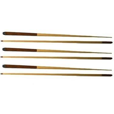 Imagem de 6 Tacos Inteiriços C Virola E Sola Sinuca Bilhar Snooker