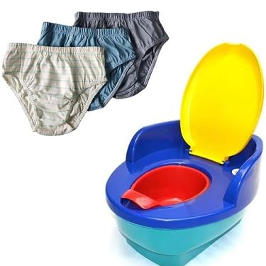 Imagem de Troninho Menino Pinico Musical Até 18kg Desfralde Infantil + Kit Cuecas Sortidas PP ao GG (M)