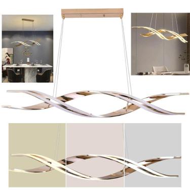 Imagem de Lustre Luminaria Pendente Molecular DNA 76W Espiral Led Decoraçao Sala Quarto Casa Loja Comercio Restaurante Recepçao