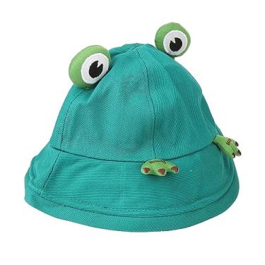 Imagem de Chapéu de Pescador, Leve Em Forma de Animal, Algodão, Aba Larga, Proteção UV, Chapéu de Sol para o Verão (Verde)