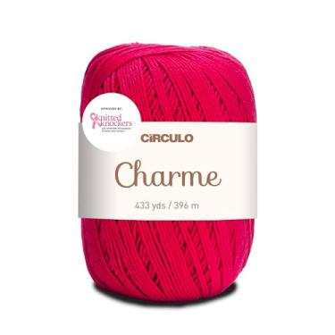 Imagem de Fio Circulo Charme para crochê e tricô - 100% algodão virgem brasileiro mercerizado - Peso esportivo macio - Cor 3611 - Rubi