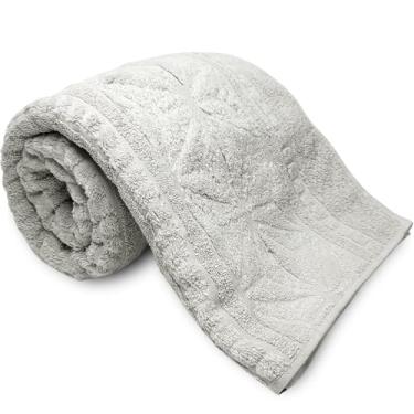 Imagem de Toalha de Rosto Dohler Confort 500 g/m2 100% Algodão Felpuda Macia - Barra Jacquard Aveludada 50 x 90 (Estrelas Cinza 6156)
