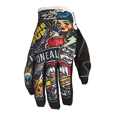 Imagem de O'Neal 0385-128 Luvas de salto com gráfico de manivela (preto/multicolorido, tamanho 8)