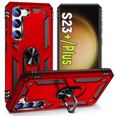 Imagem de ZOEII Capa para S23 Plus, S23 Plus, capa para celular resistente, à prova de choque, à prova de poeira, militar, resistente, durável, para Samsung Galaxy S23 Plus, vermelha