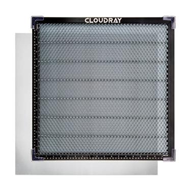 Imagem de Cloudray Cama de trabalho de favo de mel para a maioria das máquinas de corte de gravação a laser, painel de trabalho de favo de mel de 50 x 50 x 2 cm para dissipação rápida de calor e corte de borda