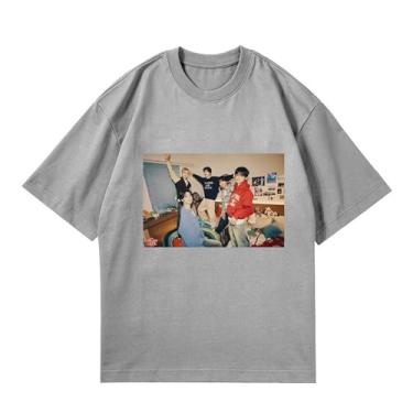 Imagem de Camiseta Txt Dream Week-5th K-pop 2024, camisetas soltas unissex com suporte de pôster impresso, camiseta de algodão Merch, C, cinza, M