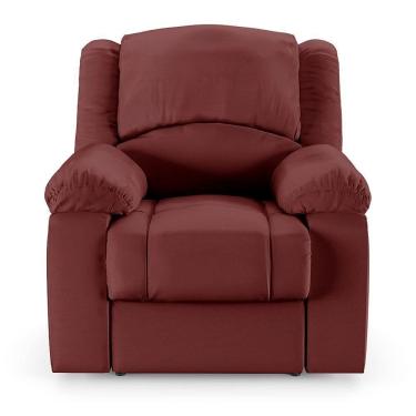 Imagem de Poltrona Do Papai Reclinável Sala De Cinema Barcelona Elétrica Pu Vermelho