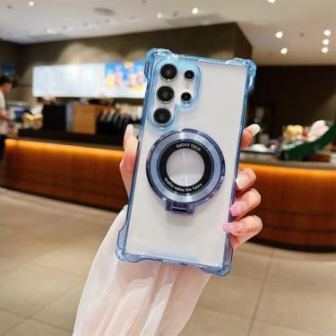 Imagem de Capa de suporte magnético para Samsung Galaxy S24 S23 S22 Ultra Plus S20 FE Capa de suporte para Samsung A32 A13 A14 A15 A33 A34 A53 A54 A55, azul, para Samsung S22FE