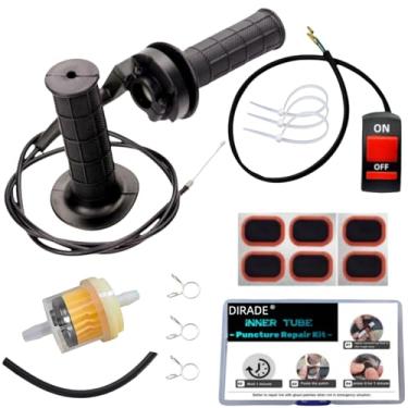 Imagem de DIRADE Cabo do acelerador, pegadores do acelerador da barra do manípulo, braçadeira da carcaça do acelerador para bicicleta Dirt Bike 50cc-250cc, quadriciclo ATV, Pit Bike (127 cm)