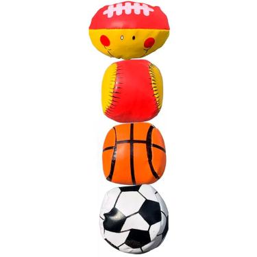Imagem de Kit 4 Mini Bolinhas de Espuma Esportiva Diversas 0648-71 - Dorémi
