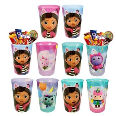 Imagem de 20 Copos A Casa Mágica da Gabby Sacolinha Surpresa Infantil Doces e Decoração de Mesa