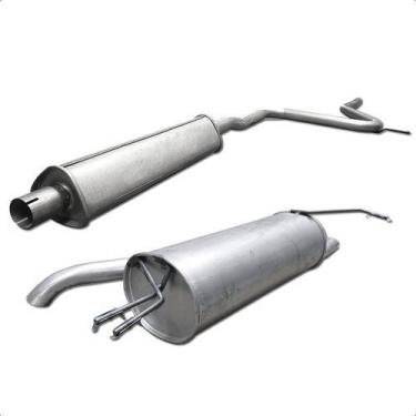Imagem de Kit Escapamento Abafador + Traseiro Palio Weekend 1.8 06 10 - ScapJá