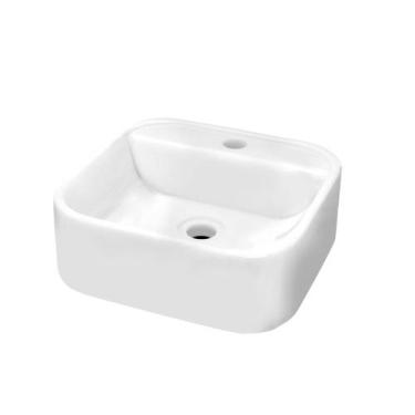 Imagem de Cuba Pia Para Banheiro Lavabo Apoio Sobrepor c/Furo Torneira - CARMIN
