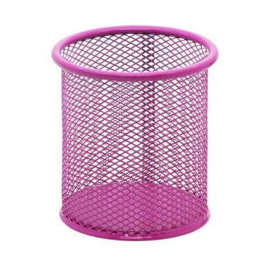 Imagem de 1 Porta Trecos Lápis Caneta de Mesa em Metal Aramado Redondo Quadrado 