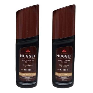 Imagem de Polidor de Sapato Líquido Nugget Marrom Graxa 2u Frasco 60ml