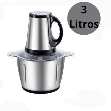 Imagem de Moedor Carne Legumes Temperos Caseiro Elétrico Casa 3 Litros 110V e 22