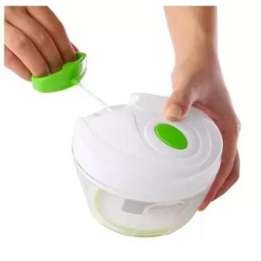 Imagem de Mini Processador Cortador de Alimentos Manual 3 Lâminas - Black Watch