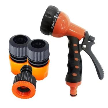 Imagem de Kit Esguicho Jato + Bico P/ Torneira + 2 Conector de Mangueira - Bestf