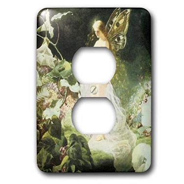 Imagem de 3dRose lsp_126283_6 Titania John Simmons Fantasy Fairy Painting - 2 plugues para tomada