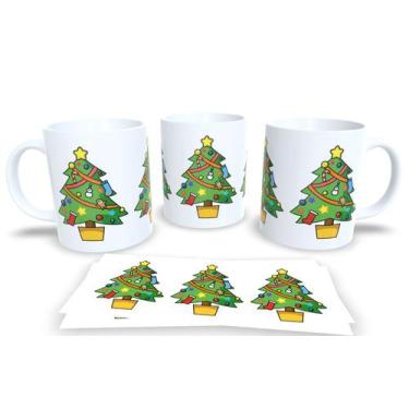Imagem de Canecas de Porcelana Personalizadas Arvore de Natal - Estampa Sublimad