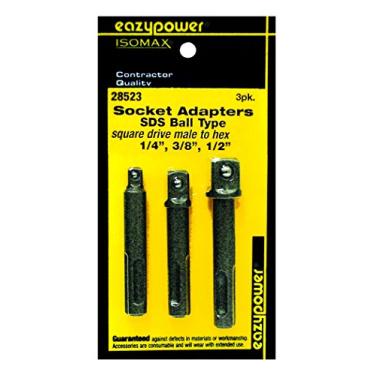 Imagem de Eazypower Adaptador de soquete 28523 SDS 1/4", 3/8", 1/2" x 3" (3 peças)