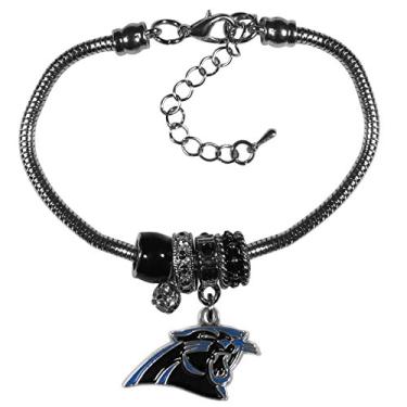 Imagem de Siskiyou Sports NFL Bracelete feminino com contas europeias, Pulseira com contas europeias, Cor do time, One Size
