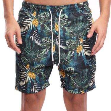 Imagem de Shorts Estampado estilo Mauricinho - OX CONFECÇÕES, Masculino, Amarelo