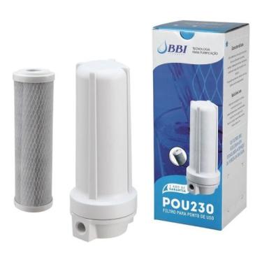 Imagem de Filtro Agua Bbi Pou 230 Carvão Ativado + Refil + Suporte + chave, Bran