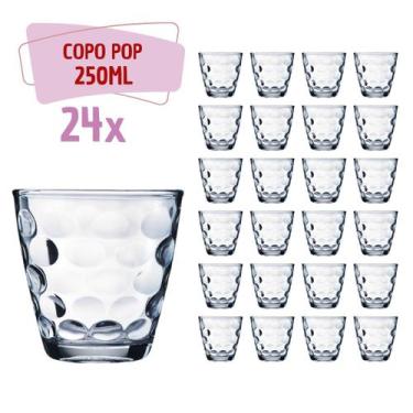 Imagem de Conjunto 24 Copo de Vidro Transparente Bangkok 250ML Redondo - WELLMIX