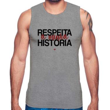 Imagem de Regata Respeita a minha História - Foca na Moda, Cinza, GGG