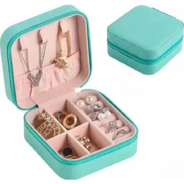 Imagem de Mini Porta Joia Estojo Compacto Portátil Para Viagem Verde - JRS